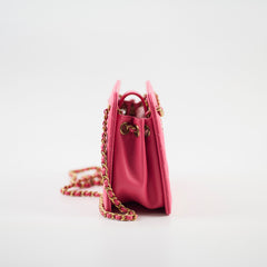 Chanel Coco Mark Quilted Shoulder Bag Pink Series 30