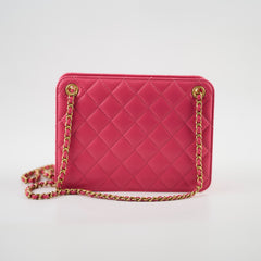 Chanel Coco Mark Quilted Shoulder Bag Pink Series 30