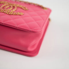 Chanel Coco Mark Quilted Shoulder Bag Pink Series 30
