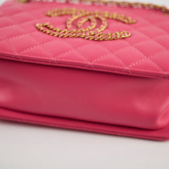 Chanel Coco Mark Quilted Shoulder Bag Pink Series 30