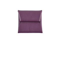 Hermes Bastia Coin Purse Verso Evercolor Cassis/Rouge Grenat - Stamp U