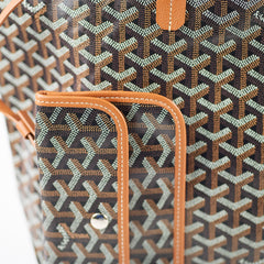 Goyard St Louis PM Black Tan Shoulder Bag