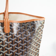 Goyard St Louis PM Black Tan Shoulder Bag