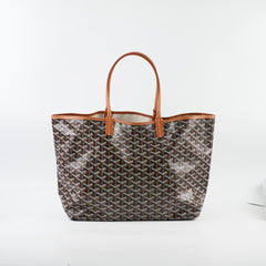 Goyard St Louis PM Black Tan Shoulder Bag
