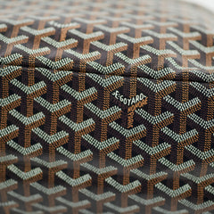Goyard St Louis PM Black Tan Shoulder Bag