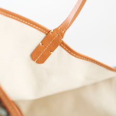 Goyard St Louis PM Black Tan Shoulder Bag