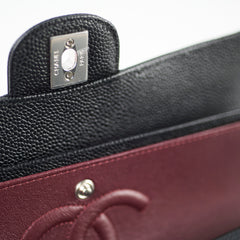Chanel Caviar Medium Classic Flap Black Microchip