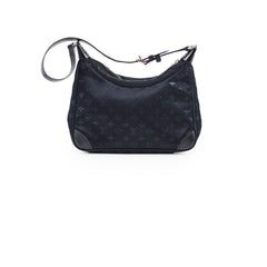 Louis Vuitton Vintage Monogram Shoulder Bag Satin Black