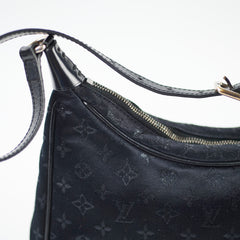 Louis Vuitton Vintage Monogram Shoulder Bag Satin Black