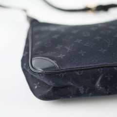 Louis Vuitton Vintage Monogram Shoulder Bag Satin Black