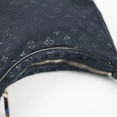 Louis Vuitton Vintage Monogram Shoulder Bag Satin Black
