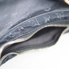 Louis Vuitton Vintage Monogram Shoulder Bag Satin Black