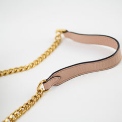 Prada Saffiano Turn Lock Chain Shoulder Bag Dusty Pink