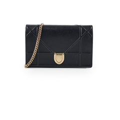 Christian Dior Diorama Wallet on Chain Black
