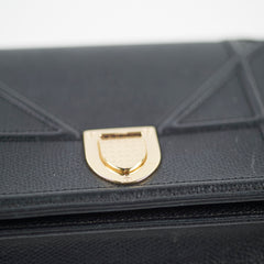 Christian Dior Diorama Wallet on Chain Black