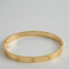 Cartier Classic Love Bracelet Size 17 Yellow Gold 2025