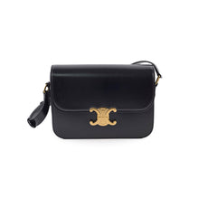 Celine Triomphe Classique Shiny Calfskin Black