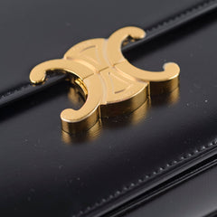 Celine Triomphe Classique Shiny Calfskin Black