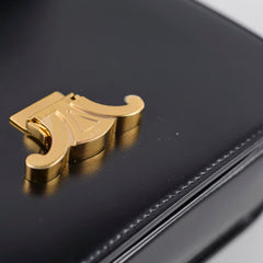 Celine Triomphe Classique Shiny Calfskin Black