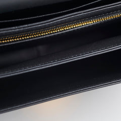 Celine Triomphe Classique Shiny Calfskin Black