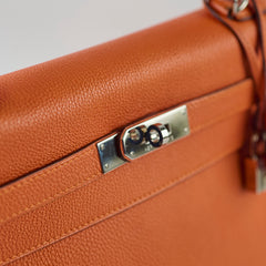 Hermes Kelly 32 Feu Togo N in Square Stamp Palladium Hardware