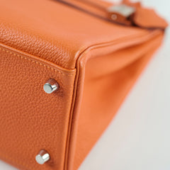 Hermes Kelly 32 Feu Togo N in Square Stamp Palladium Hardware