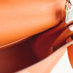 Hermes Kelly 32 Feu Togo N in Square Stamp Palladium Hardware