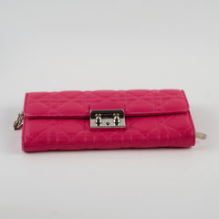 Dior Wallet on Chain WOC Hot Pink