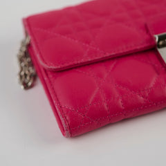 Dior Wallet on Chain WOC Hot Pink