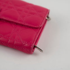 Dior Wallet on Chain WOC Hot Pink