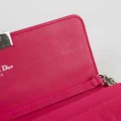 Dior Wallet on Chain WOC Hot Pink