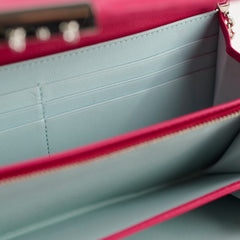 Dior Wallet on Chain WOC Hot Pink
