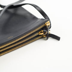 Celine Black Trio Crossbody Black