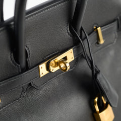 Hermes Birkin 25 Noir GHW T Stamp