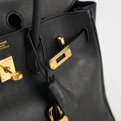 Hermes Birkin 25 Noir GHW T Stamp