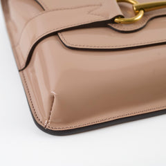 Gucci Horsebit Clutch Patent Leather Beige