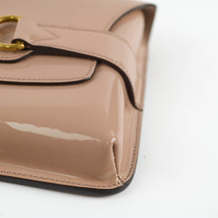 Gucci Horsebit Clutch Patent Leather Beige