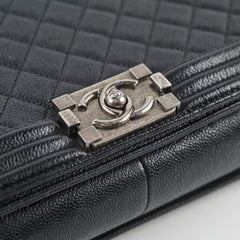 Chanel Caviar New Medium Boy RHW Black Series 23