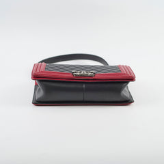Chanel Old Medium Lambskin Boy Black/Red 2013-2014