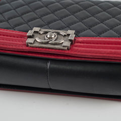 Chanel Old Medium Lambskin Boy Black/Red 2013-2014
