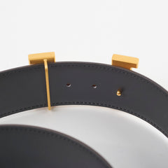 Hermes Men's Constance H Belt Gold/Noir Size 90