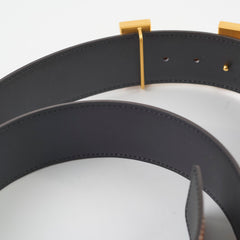 Hermes Men's Constance H Belt Gold/Noir Size 90