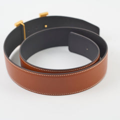 Hermes Men's Constance H Belt Gold/Noir Size 90