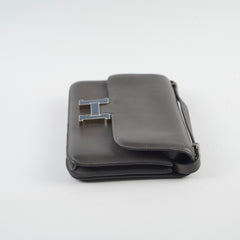 Hermes Constance Elan Swift Graphite/Blue Marine O Square Stamp (2011)