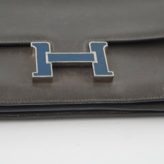 Hermes Constance Elan Swift Graphite/Blue Marine O Square Stamp (2011)