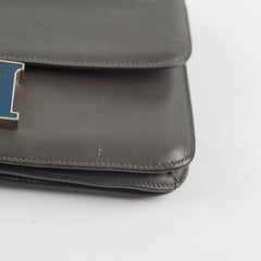 Hermes Constance Elan Swift Graphite/Blue Marine O Square Stamp (2011)