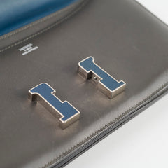 Hermes Constance Elan Swift Graphite/Blue Marine O Square Stamp (2011)