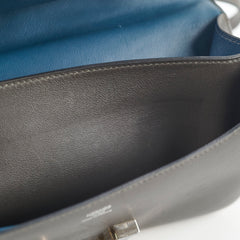 Hermes Constance Elan Swift Graphite/Blue Marine O Square Stamp (2011)