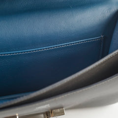 Hermes Constance Elan Swift Graphite/Blue Marine O Square Stamp (2011)