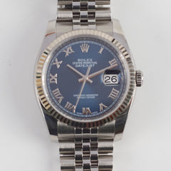 Rolex 36mm Oyster Perpectual Datejust 2017 Blue Dial 116234